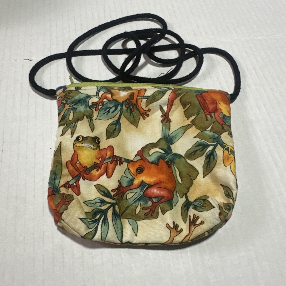 Small frog purse coin bag holder handmade